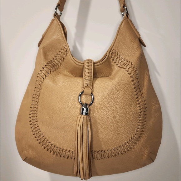 Ralph Lauren Indian Cove Soft Genuine Pebbled Leather Large Hobo/Shoulder Bag - Picture 2 of 15